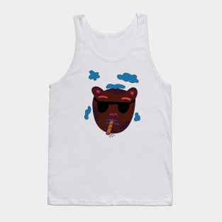 Chocolate Bear Smoking Tank Top